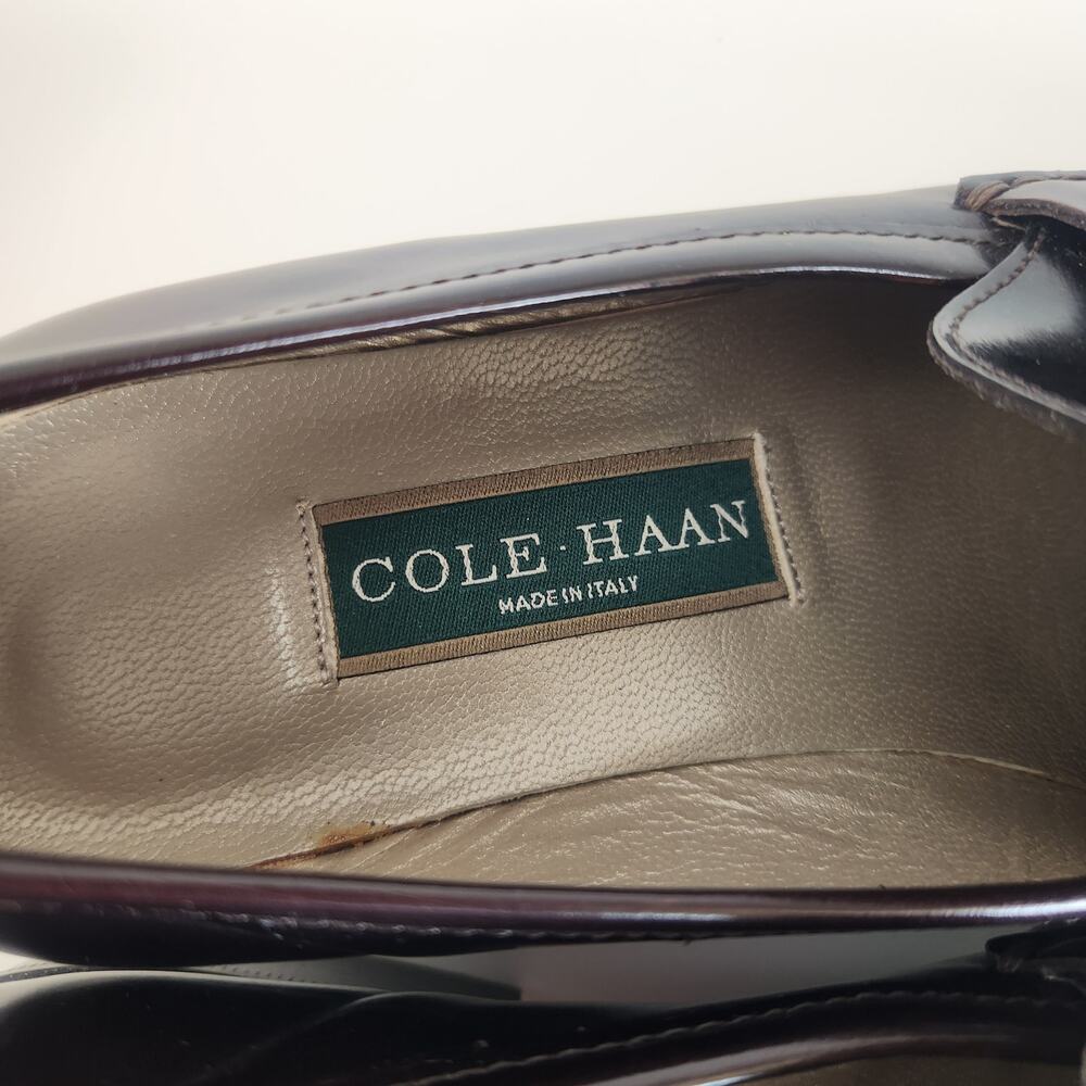Cole Haan Eileen Leather Penny Loafers in Amber Brown 7.5B - Picture 8 of 12